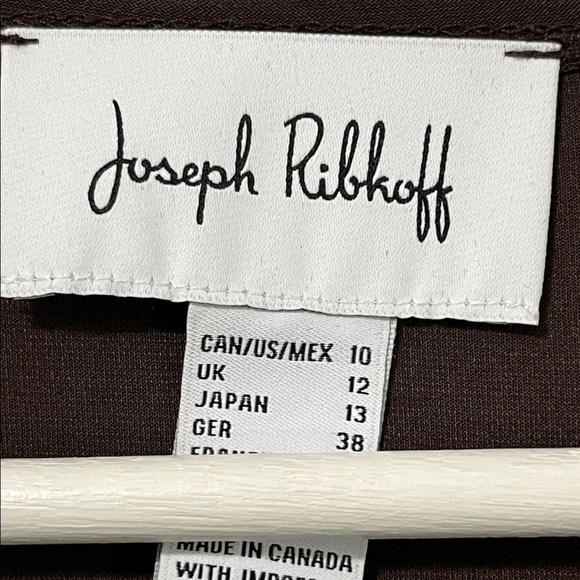 Joseph Ribkoff Wrap Top Style 213349 V Neck Mocha 3/4 Sleeve - Picture 9 of 9